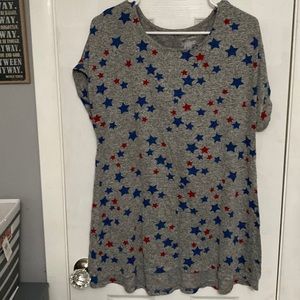 Patriotic star tunic top